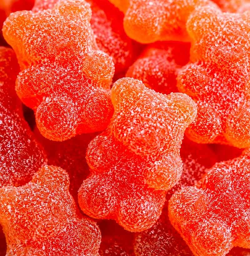bonbon peche blanche vegetarien